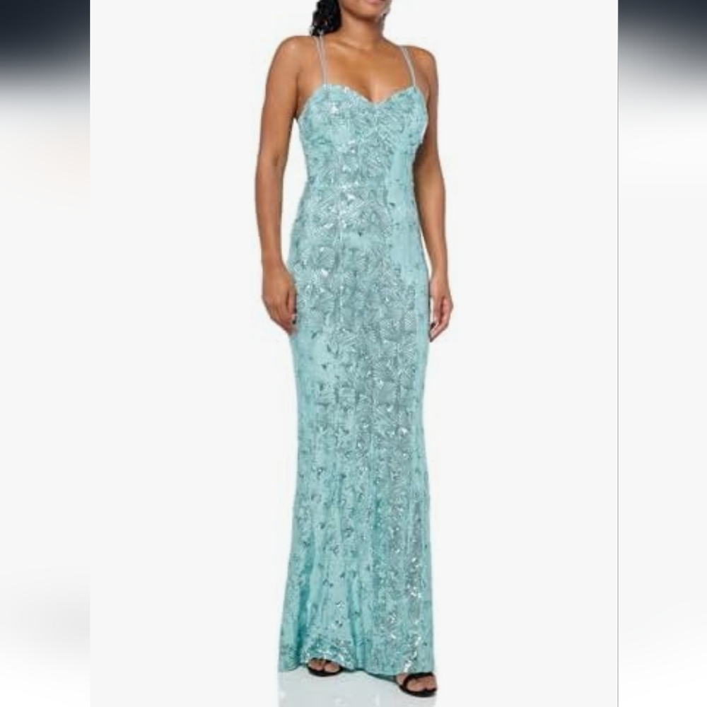 Speechless embellished mesh maxi dress